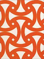 Santorini Print Persimmon Fabric 174301 by Schumacher Fabrics for sale at Wallpapers To Go