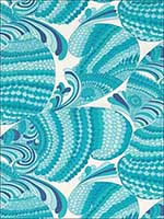 Pisces Print Pool Fabric 174330 by Schumacher Fabrics for sale at Wallpapers To Go