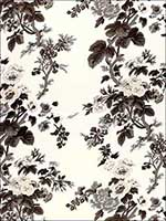 Pyne Hollyhock Print Charcoal Fabric 174450 by Schumacher Fabrics for sale at Wallpapers To Go