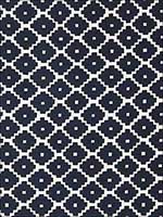 Ziggurat Navy Fabric 174486 by Schumacher Fabrics for sale at Wallpapers To Go