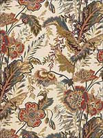 Sandoway Vine Spice Fabric 174541 by Schumacher Fabrics for sale at Wallpapers To Go