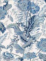 Sandoway Vine Delft Fabric 174544 by Schumacher Fabrics for sale at Wallpapers To Go