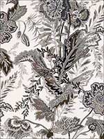Sandoway Vine Charcoal Fabric 174545 by Schumacher Fabrics for sale at Wallpapers To Go
