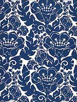 Louis Nui Print Ocean Fabric 174720 by Schumacher Fabrics for sale at Wallpapers To Go