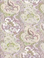 Pickfair Paisley Lilac Fabric 175551 by Schumacher Fabrics for sale at Wallpapers To Go