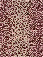 Iconic Leopard Raisin Natural Fabric 175726 by Schumacher Fabrics for sale at Wallpapers To Go
