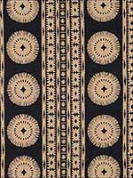 Bora Bora Print Lava Black Fabric 175840 by Schumacher Fabrics for sale at Wallpapers To Go
