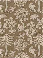 Woodland Silhouette Mocha Fabric 176172 by Schumacher Fabrics for sale at Wallpapers To Go