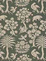 Woodland Silhouette Moss Fabric 176173 by Schumacher Fabrics for sale at Wallpapers To Go