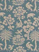 Woodland Silhouette Cadet Fabric 176174 by Schumacher Fabrics for sale at Wallpapers To Go
