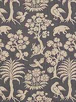 Woodland Silhouette Steel Fabric 176175 by Schumacher Fabrics for sale at Wallpapers To Go