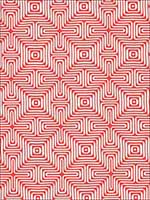 Amazing Maze Coral Fabric 65324 by Schumacher Fabrics for sale at Wallpapers To Go