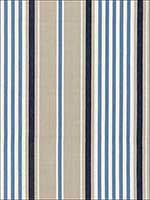 Minzer Cotton Stripe Indigo Fabric 66011 by Schumacher Fabrics for sale at Wallpapers To Go
