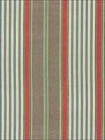 Minzer Cotton Stripe Red Earth Fabric 66013 by Schumacher Fabrics for sale at Wallpapers To Go