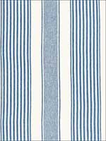 Summerville Linen Stripe Ocean Fabric 66090 by Schumacher Fabrics for sale at Wallpapers To Go