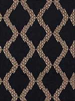 Topi Black Fabric 69992 by Schumacher Fabrics for sale at Wallpapers To Go