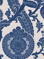 Shalkar Indigo Fabric 173902 by Schumacher Fabrics for sale at Wallpapers To Go