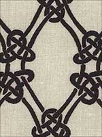 Gordian Weave Ebony On Greige Fabric 2643920 by Schumacher Fabrics for sale at Wallpapers To Go