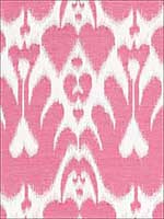 Lela Cotton Ikat Berry Fabric 68583 by Schumacher Fabrics for sale at Wallpapers To Go
