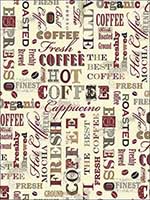 Coffee Words Wallpaper G12053 by Galerie Wallpaper for sale at Wallpapers To Go
