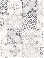 Medallion Tiles Wallpaper G12290 by Galerie Wallpaper for sale at Wallpapers To Go