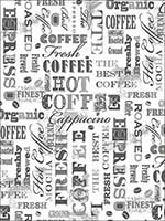 Coffee Words Wallpaper G12309 by Galerie Wallpaper for sale at Wallpapers To Go