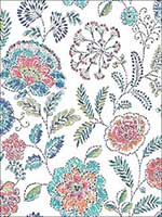 Tropez Teal Jacobean Wallpaper 274424109 by A Street Prints Wallpaper for sale at Wallpapers To Go