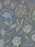 Tropez Charcoal Jacobean Wallpaper 274424110 by A Street Prints Wallpaper for sale at Wallpapers To Go