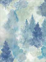 Watercolor Trees Wallpaper AH41202 by Seabrook Wallpaper for sale at Wallpapers To Go