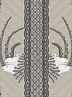 Jabu Linen And Black Wallpaper 1093013 by Cole and Son Wallpaper for sale at Wallpapers To Go