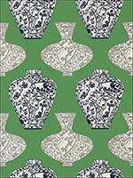 Imari Vase Emerald Green Wallpaper T13125 by Thibaut Wallpaper for sale at Wallpapers To Go