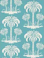 Palm Island Turquoise Wallpaper T13146 by Thibaut Wallpaper for sale at Wallpapers To Go