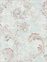 Acanthus Scroll Blue Orchid Wallpaper HK90104 by Wallquest Wallpaper for sale at Wallpapers To Go