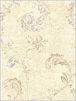 Acanthus Scroll Golden Iris Wallpaper HK90109 by Wallquest Wallpaper for sale at Wallpapers To Go