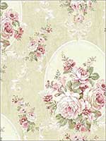Swinging Cameo Antique Red Wallpaper HK90401 by Wallquest Wallpaper for sale at Wallpapers To Go
