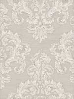 Acanthus Damask Antique Grey Wallpaper HK90608 by Wallquest Wallpaper for sale at Wallpapers To Go
