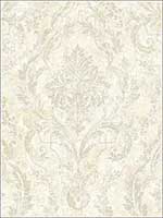 Hudson Damask Stone Grey Wallpaper HK90708 by Wallquest Wallpaper for sale at Wallpapers To Go