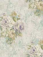 Floral Manor Violet Wallpaper VF31008 by Wallquest Wallpaper for sale at Wallpapers To Go