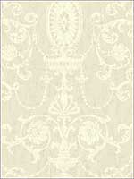 Victorian Scroll Light Gold Wallpaper VF31804 by Wallquest Wallpaper for sale at Wallpapers To Go
