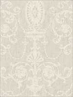 Victorian Scroll Buff Wallpaper VF31809 by Wallquest Wallpaper for sale at Wallpapers To Go