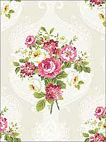 Catch the Bouquet Fresh Pink Wallpaper HC80001 by Wallquest Wallpaper for sale at Wallpapers To Go