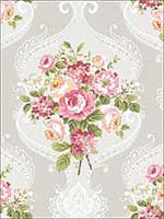 Catch the Bouquet Blush Wallpaper HC80008 by Wallquest Wallpaper for sale at Wallpapers To Go