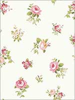 Boutonniere Blush Wallpaper HC80808 by Wallquest Wallpaper for sale at Wallpapers To Go