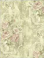Rose Panel Antique Rose Wallpaper AR30017 by Wallquest Wallpaper for sale at Wallpapers To Go