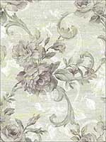 Scrolling Floral Midnight Rose Wallpaper AR31209 by Wallquest Wallpaper for sale at Wallpapers To Go
