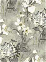 Windblown Florals Gray Gardens Wallpaper AR32300 by Wallquest Wallpaper for sale at Wallpapers To Go