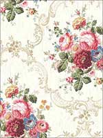 Garden Cameo Classic Rose Wallpaper FS50001 by Wallquest Wallpaper for sale at Wallpapers To Go
