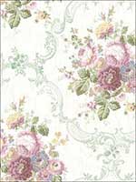 Garden Cameo Violet Wallpaper FS50009 by Wallquest Wallpaper for sale at Wallpapers To Go