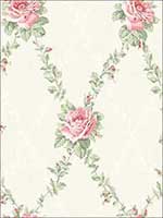 Rose Lattice Rosy Wallpaper FS50811 by Wallquest Wallpaper for sale at Wallpapers To Go