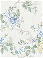 Springtime Trail True Blue Wallpaper FS51302 by Wallquest Wallpaper for sale at Wallpapers To Go